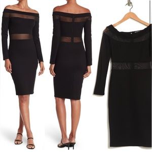 NWT Love X Design Off the Shoulder Mesh Bodycon Dress